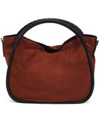 TJ Maxx - Suede Satchel With Tube Handles, /Suede - Lyst