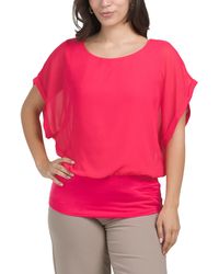 TJ Maxx - Mesh Overlay Blouse For Spandex/Polyester/Rayon - Lyst