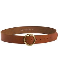 TJ Maxx - Leather Wide Copper Tone Circle Buckle Belt For - Lyst