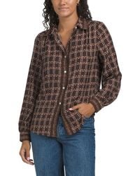 TJ Maxx - Long Sleeve Collared Button Up Shirt For Polyester - Lyst