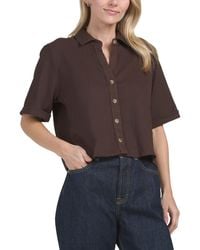 TJ Maxx - Solid Crinkle Crepe Top For Spandex/Polyester - Lyst