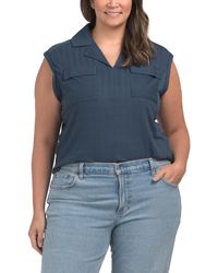 TJ Maxx - Plus Pointelle Knit Top For Spandex/Polyester - Lyst