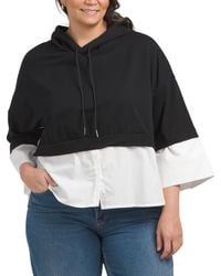 TJ Maxx - Plus Baby French Terry Twofer Hoodie For Cotton/Polyester - Lyst