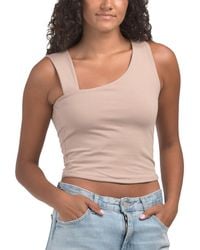 TJ Maxx - Asymmetrical Neck Cut Out Tank Top For Spandex/Cotton - Lyst