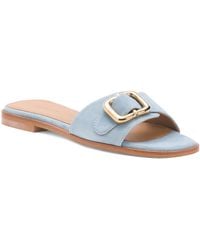 TJ Maxx - Suede Mimi Buckle Flat Sandals For Leather//Suede - Lyst
