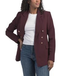 TJ Maxx - Double Breasted Blazer With Buttons, Spandex/Polyester - Lyst