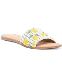 TJ Maxx - Lemon Beaded Slide Sandals For Leather - Lyst