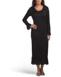 TJ Maxx - Long Sleeve Knit Maxi Dress For Nylon/Spandex - Lyst