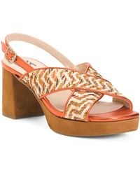 TJ Maxx - Leather Platform Sandals For - Lyst