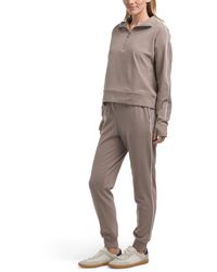 TJ Maxx - 2Pc Plush Mock Neck And Jogger Set, Spandex/Polyester - Lyst
