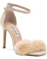 TJ Maxx - Suede Empoli Faux Fur Heeled Sandals For - Lyst