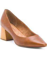 TJ Maxx - Leather Block Heel Pumps For - Lyst