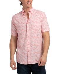 TJ Maxx - Linen Blend Short Sleeve Keep Palm And Carry On Sportshirt For Linen/Rayon - Lyst