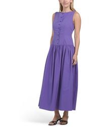 TJ Maxx - Button Down Vest Maxi Dress For Cotton/Polyester - Lyst