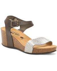 TJ Maxx - Leather Brissa Comfort Footbed Sandals For - Lyst
