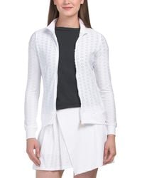 TJ Maxx - Upf 50 Mock Neck Eyelet Jacket For Spandex/Polyester - Lyst