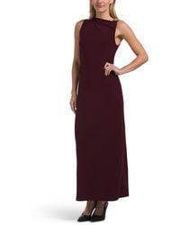 tj maxx burgundy dresses TJ Maxx Knit Dress With Hardware Detail For Spandex/Rayon in Natural