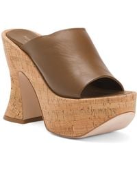 TJ Maxx - Leather One Band Conical Platform Heel Mules For - Lyst