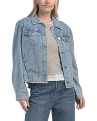 TJ Maxx - Long Puff Sleeve Button Up Jacket For Cotton/Polyester/Rayon - Lyst