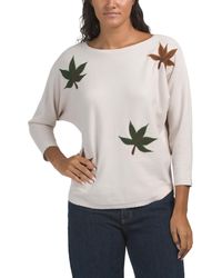 TJ Maxx - Pull Over Fall Leaves Embroidered Sweater, Nylon/Polyester/Rayon - Lyst