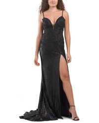 TJ Maxx - Sleeveless Lace Gown With Front Slit For Spandex/Polyester - Lyst