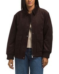 TJ Maxx - Corduroy Padded Boyfriend Trucker Jacket For Cotton/Polyester - Lyst