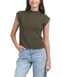 TJ Maxx - Cap Sleeve Hi Neck Pullover Sweater, Nylon/Polyester/Rayon - Lyst