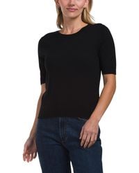 TJ Maxx - Cashmere Blend Short Sleeve Relaxed Crew Neck Pull Over Sweater, Polyester/Wool/Cashmere - Lyst