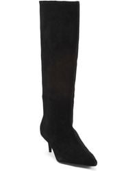 TJ Maxx - Suede Snipped Toe Tall Shaft Kitten Heel Boots For Leather/Suede - Lyst