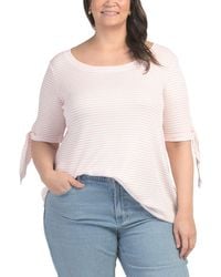 TJ Maxx - Plus Tie Sleeve Top For Spandex/Polyester - Lyst