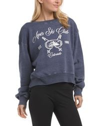 TJ Maxx - Apres Ski Boxy Crew Neck Sweatshirt, Cotton/Polyester - Lyst
