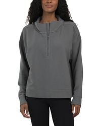TJ Maxx - Forever Chic Ottoman Long Sleeve Quarter Zip Top For Spandex/Cotton/Polyester - Lyst
