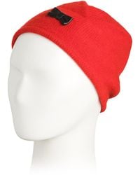 TJ Maxx - Cashmere Beanie With Leather Bow Accent, Leather/Cashmere - Lyst