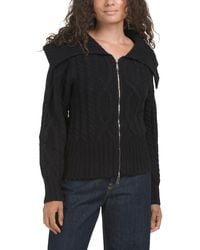 TJ Maxx - Mitchell Zip Up Cropped Sweater, Nylon/Spandex/Acrylic - Lyst