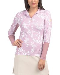 TJ Maxx - Printed Long Sleeve Quarter Zip Jacket For Nylon/Spandex/Polyester - Lyst
