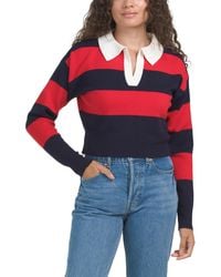 TJ Maxx - Collared Striped Sweater, Nylon/Polyester/Viscose - Lyst