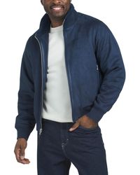 TJ Maxx - Faux Suede Bomber Jacket For Polyester - Lyst