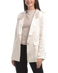 TJ Maxx - Satin Metallic Blazer For Spandex/Polyester - Lyst