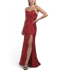 TJ Maxx - Strapless Stretch Sequin Mesh Gown For Spandex/Polyester - Lyst