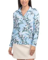 TJ Maxx - Upf 30 Long Sleeve Quarter Zip Print Jacket For Nylon/Spandex/Polyester - Lyst