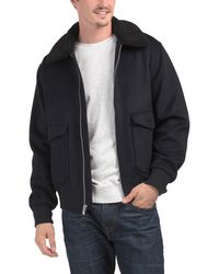 TJ Maxx - Wool Blend Field Jacket With Sherpa Collar For Polyester/Wool - Lyst