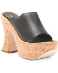 TJ Maxx - Leather One Band Conical Platform Heel Mules For - Lyst
