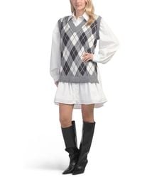 TJ Maxx - Davis Mixed Media Mini Dress For Nylon/Polyester/Viscose - Lyst