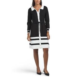 TJ Maxx - Long Sleeve Color Block Mini Dress For Spandex/Polyester - Lyst