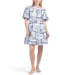 TJ Maxx - Belted Fit And Flare Mini Dress For Spandex/Cotton - Lyst