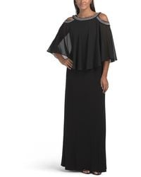TJ Maxx - Beaded Cold Shoulder Gown For Spandex/Polyester - Lyst