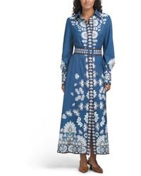 TJ Maxx - Printed Shirt Dress For Cotton/Polyester - Lyst