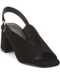 TJ Maxx - Suede Polina Peep Toe Slingback Heels For Leather/Suede - Lyst