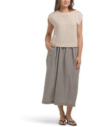 TJ Maxx - Short Sleeve Twofer Maxi Dress For Cotton/Linen/Acrylic - Lyst