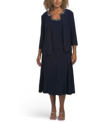 TJ Maxx - 2Pc Tea Length Dress And Jacket For Spandex/Polyester - Lyst